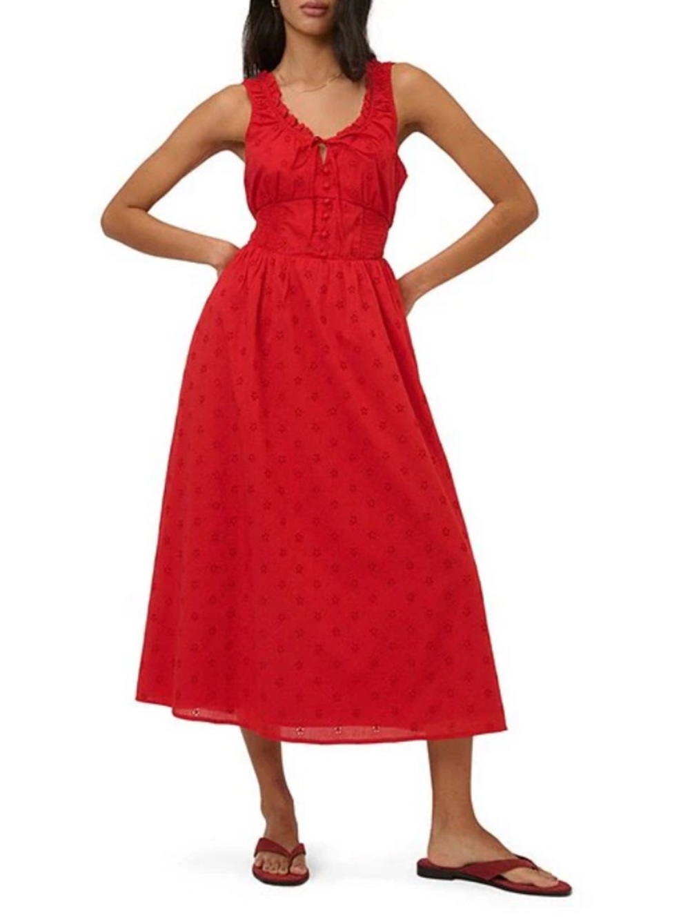 Nobody’s Child Rylee Eyelet Midi Dress